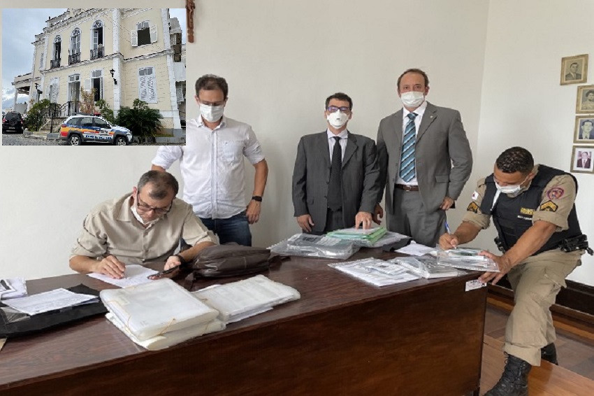 Operação do Ministério Público de Minas Gerais hoje apura irregularidades cometidas por médico no tratamento da Covid-19 no Hospital São Salvador, em Além Paraíba. UNIDADE DE TERAPIA INTENSIVA ESTÁ INTERDITADA