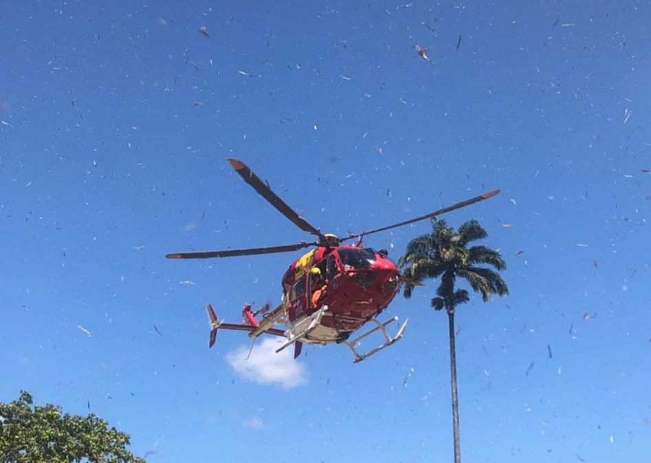 TRANSPORTE AÉREO DE PACINETE COM QUEIMADURA GRAVE FOI REALIZADO HOJE