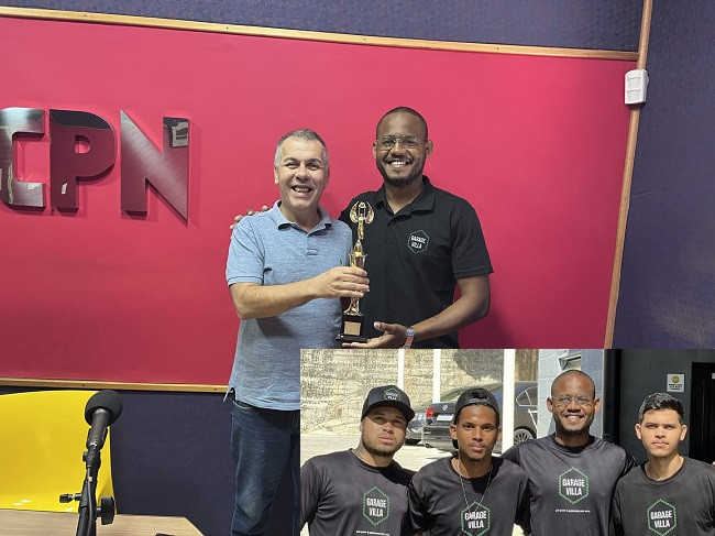 Garage Vila recebe Prêmio de Destaque do Ano no segmento de limpeza automotiva. Troféu foi entregue ao Proprietário na Rádio CPN FM