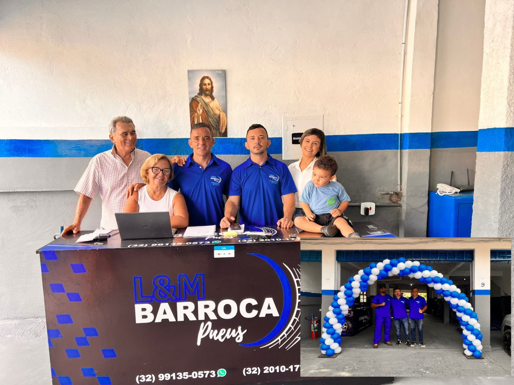 LM BARROCA PNEUS: Nova loja especializada em pneus, supensão, alinhamento e balanceamento já está funcionando em Além Paraíba