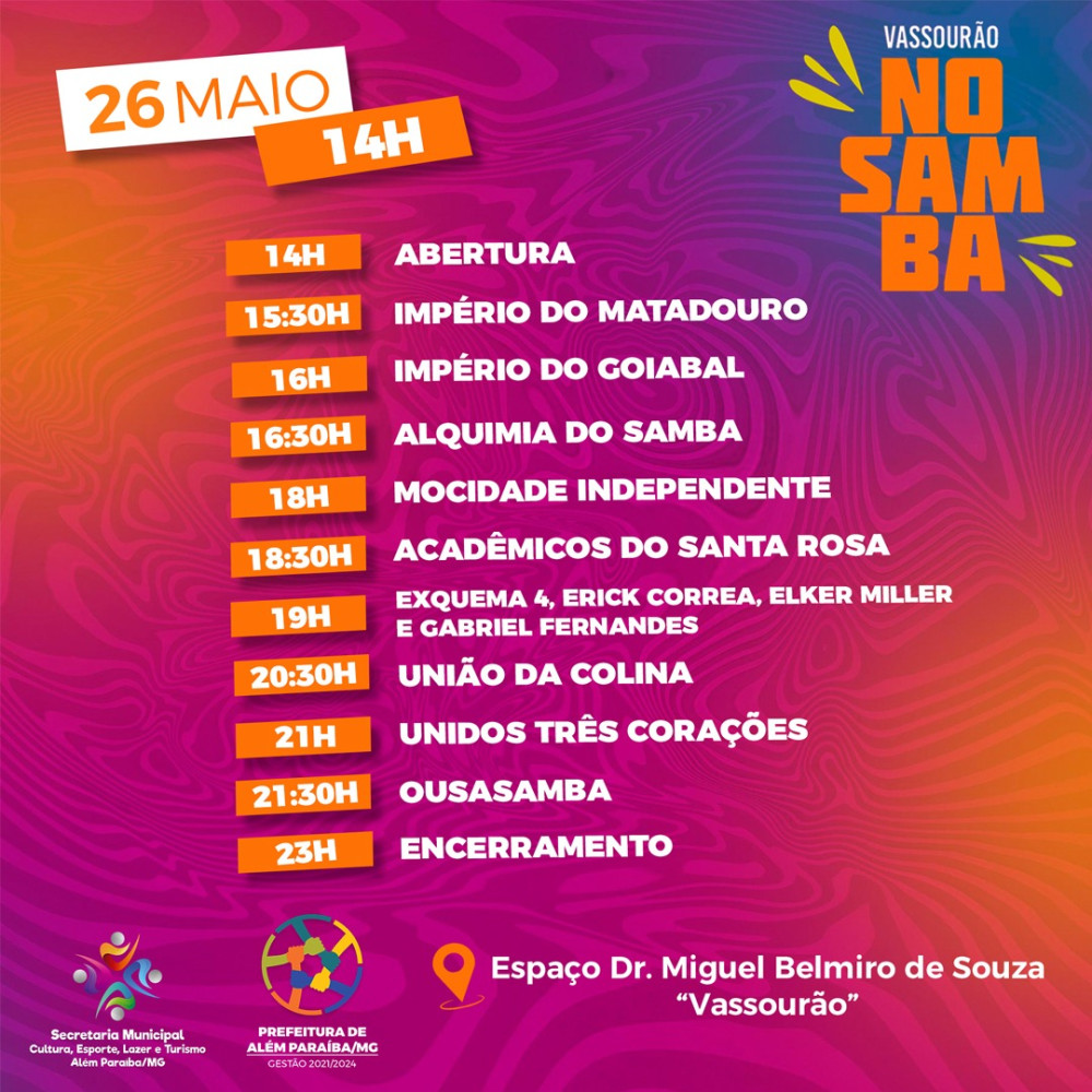 Domingo tem Vassourão no Samba que promete ser mais uma vez um grande sucesso