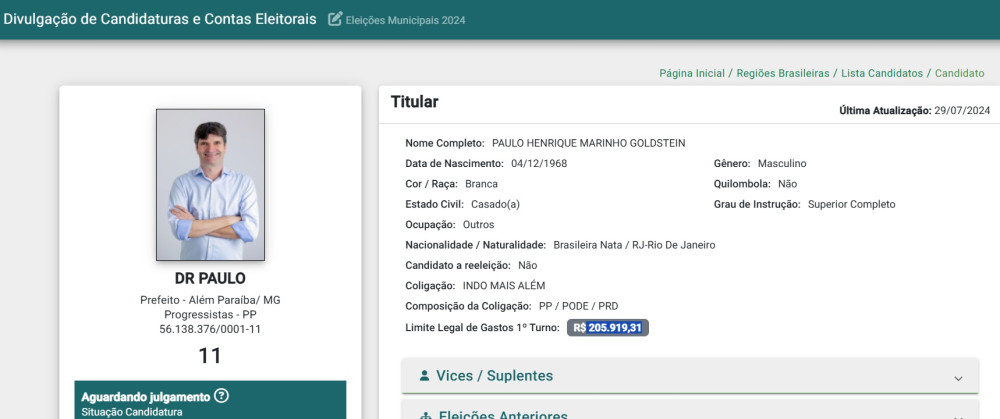 Dr. Paulo e Guará entram com registro de candidaturas na Justiça Eleitoral e são oficialmente candidatos a Prefeito e Vice de Além Paraíba