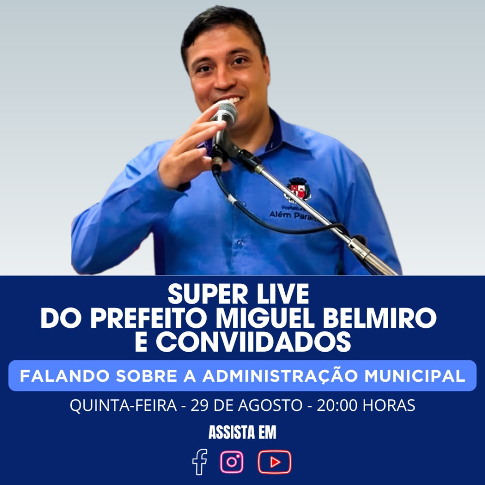 MIguelzinho falará de sua administração em nova live na próxima quinta feira, dia 29