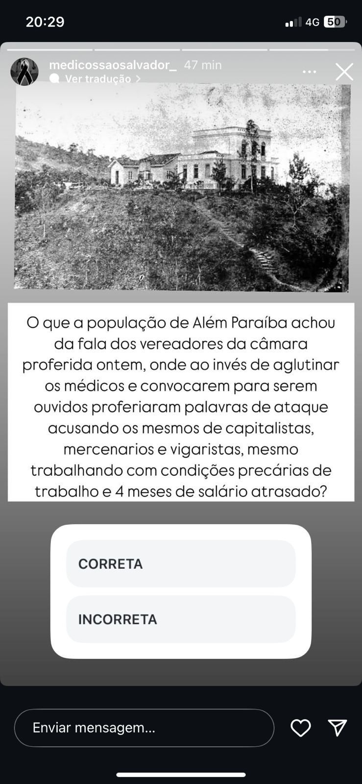 Médicos criam perfil no Instagram, abrem enquete que mostra que 94 por cento dos internautas foi contra os adjetivos pesados usados por parlamentares contra os Médicos