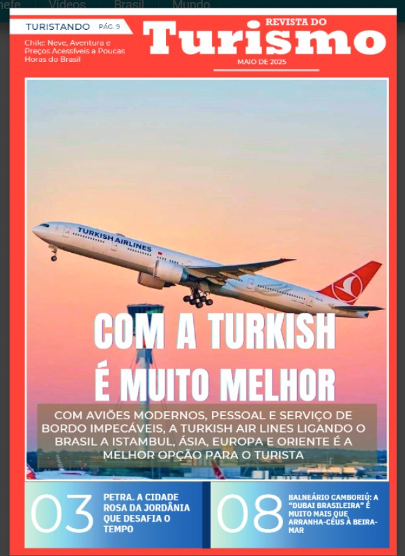Edição de Maio da Revista do Turismo está em circulação com interessantes artigos para quem pretende viajar