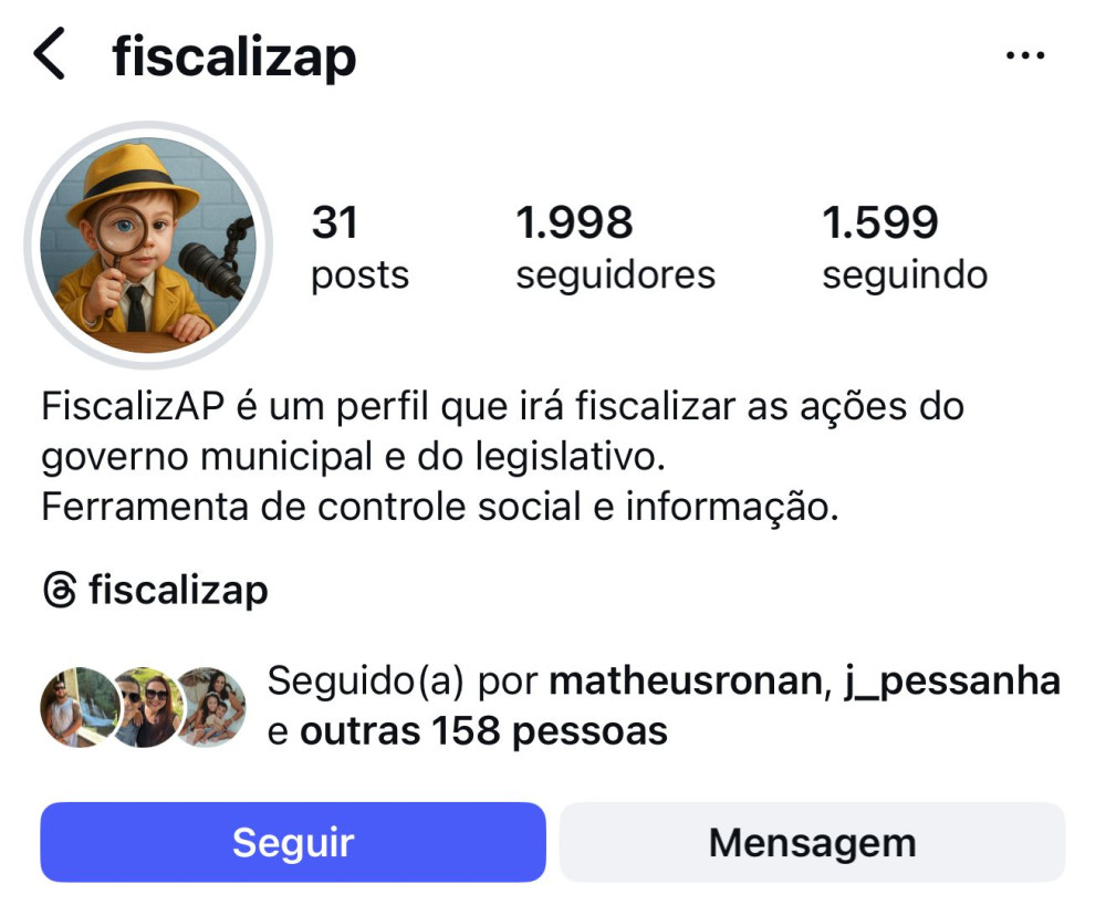 PERFIL ANÔNIMO NO INSTAGRAM EXPÕE DADOS E FAZ CRÍTICAS POLÍTICAS EM ALÉM PARAÍBA. QUEM SERÁ O (A) RESPONSÁVEL PELA PÁGINA?