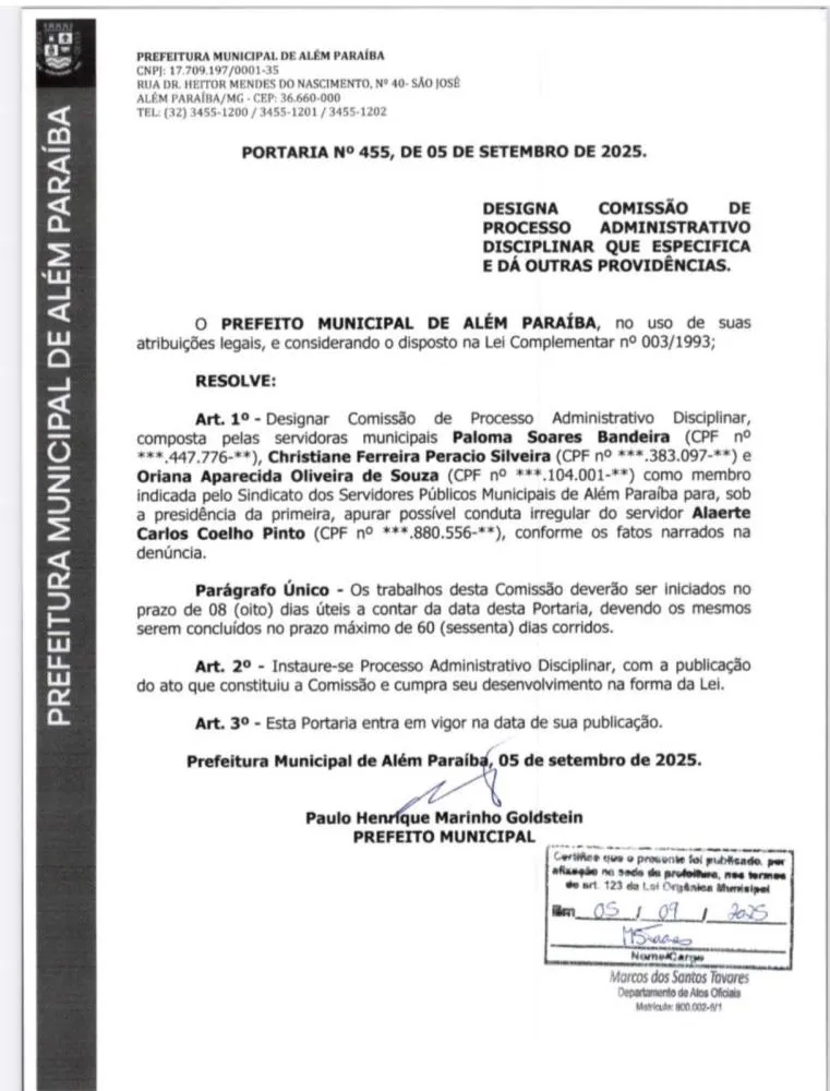 PREFEITO DETERMINA ABERTURA DE PROCESSO ADMINISTRATIVO PARA APURAR CONDUTA DO MOTORISTA QUE LEVOU FUNCIONÁRIA PARA PRAIA