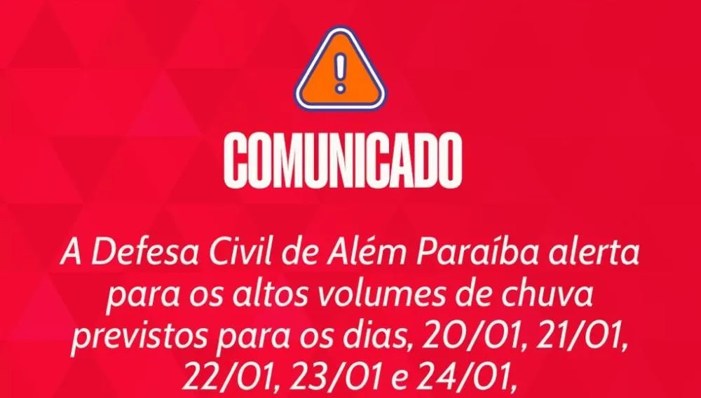 PREFEITURA ALERTA PARA CHUVAS FORTES E TEMPORAIS QUE PODEM OCORRER A PARTIR DE HOJE 20 DE JANEIRO