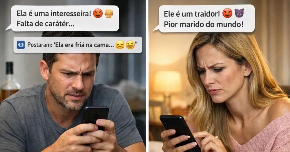 VIROU MODA NAS REDES SOCIAIS SEPARAR-SE E PASSA A DIFAMAR EX CÔNJUGE EM PARTES SENSÍVEIS RELATIVAS A OPÇÃO SEXUAL DO PARCEIRO (A)