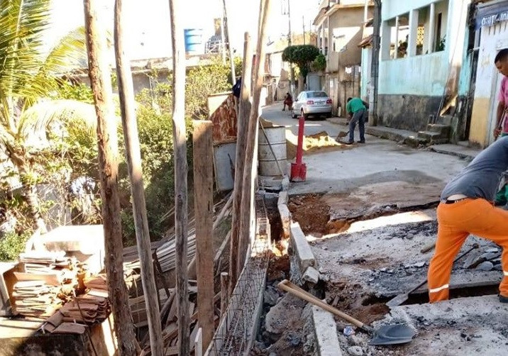 Prefeitura chega à fase final da construção do muro de contenção no São Sebastião.