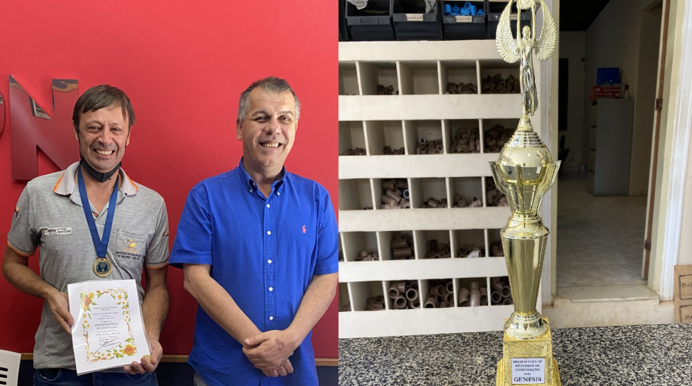 Gênesis Materiais de Construção recebe troféu de melhor do ano em seu segmento