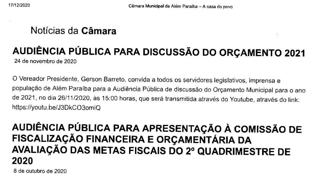 Presidente da Câmara não manterá contrato com gestor da página da Câmara na Internet. Nova licitação terá de ser aberta no início do ano que vem
