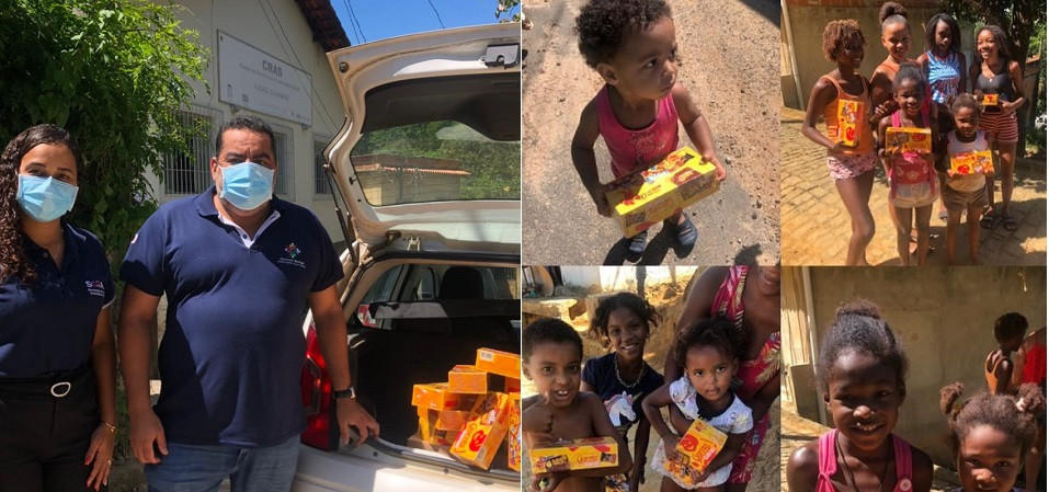 Primeira Dama participa de distribuição de chocolates para crianças carentes em parceria com a MG Produções