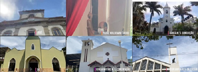 Sinos das Igrejas de Além Paraíba tocaram em memórias às vítimas do COVID. Prefeito deixou mensagem de Páscoa ao final