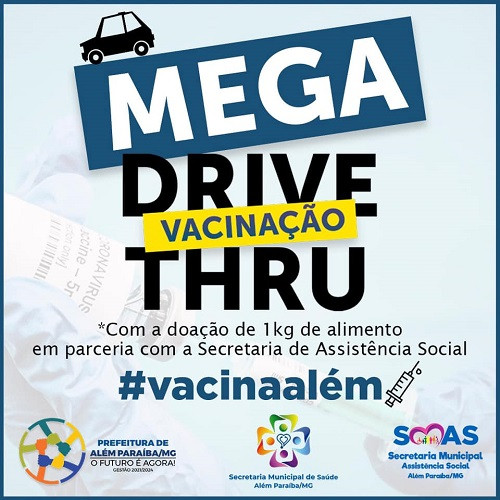 Secretaria de Saúde vai fazer Mega Drive de Vacinação em frente a Igreja Santa Rita para idosos de 65, 66 e 67 anos (primeira dose) e segundas doses para idosos de 68 a 76 anos. Veja os dias e horários.