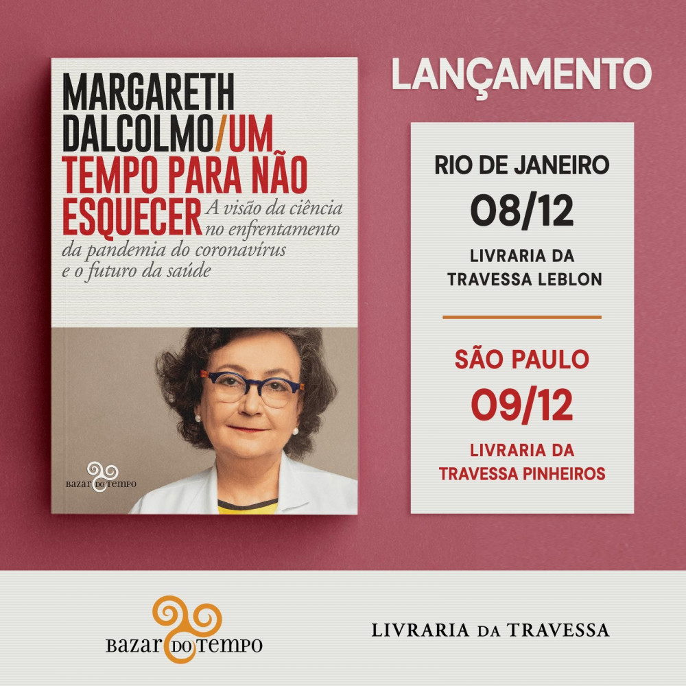 Médica e Pesquisadora da FIOCRUZ, Margareth Dalcolmo, a voz mais lúcida e respeitada na pandemia de COVID lançará livro sobre o tema no mês de dezembro